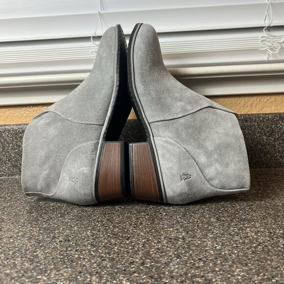 Hush Puppies Ankle Bootie Womens 9.5 M Light Gray Suede Comfort Casual Boots New - Picture 5 of 11